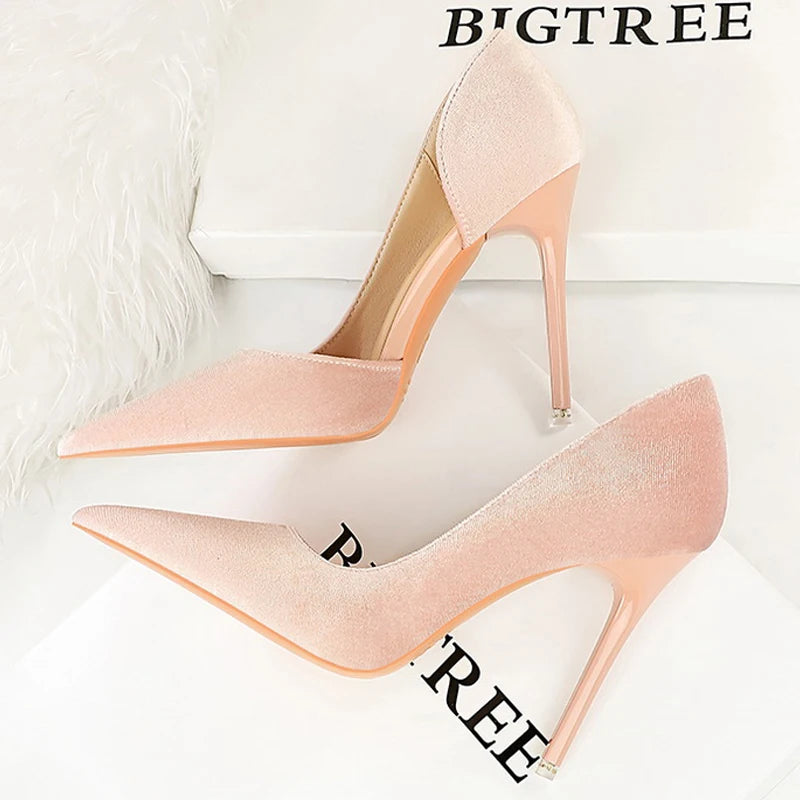 Suede Stiletto Pumps – Luxe High Heels for Parties & Beyond