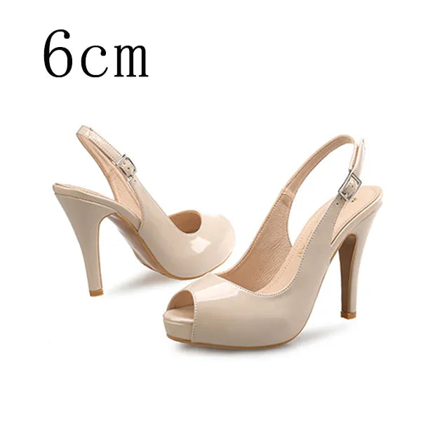 Women High Heels Party Platform Shoes Fish Mouth