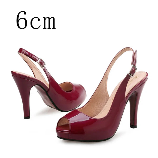 Women High Heels Party Platform Shoes Fish Mouth